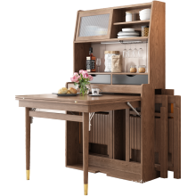 خزانة خشبية قابلة للطي قابلة للطي طاولة طعام قابلة للطي